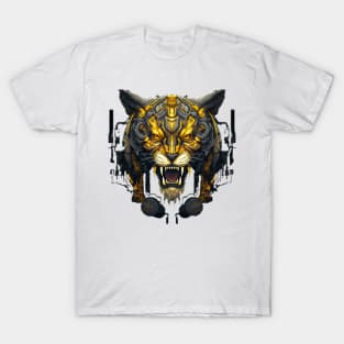 Mechanical Majesty - The Roaring Cyborg Tiger T-Shirt